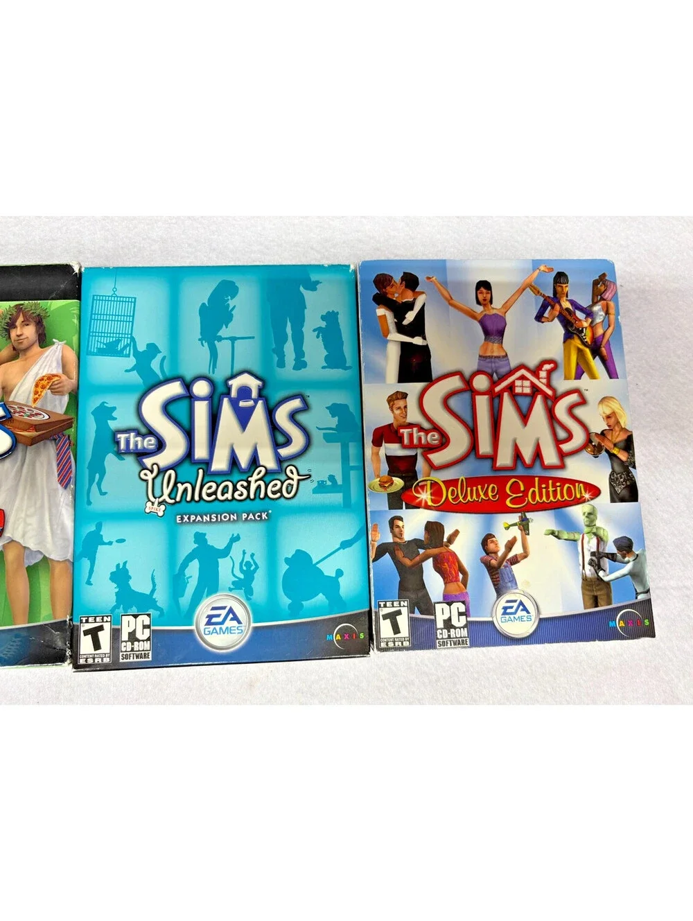 Lot of 4 Sims PC Games Expansion Packs University Unleashed Superstar Deluxe